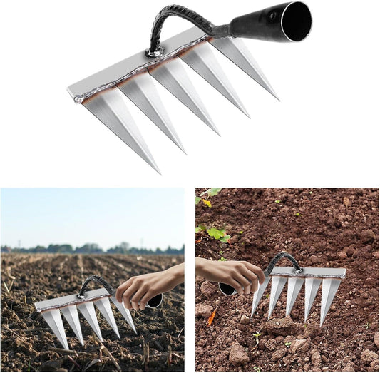 Heavy-Duty Garden Hand Weeder & Cultivator Tool