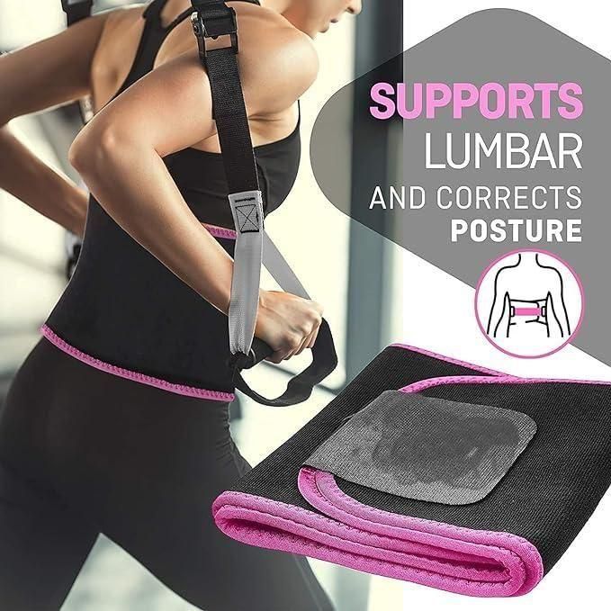 Women Adjustable Waist Trimmer Belt Tummy Control, Sweat Boost & Body Shaping Belt